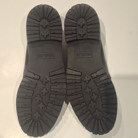 Rachel Zoe Black Faux Leather Lug Soled Loafers with Gold Accent Size 8 - Picture 10 of 10